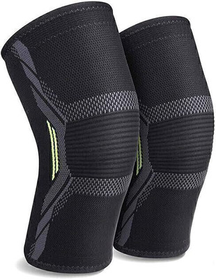Justlist Knee Pads Basketball,Running Sports Knee Pads Knee Pads Youth Adults Long Sleeve Knee Support(Black)