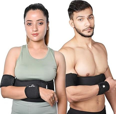 Wonder Care Left Right Shoulder Immobilizer Elastic Shoulder Brace for Clavicle Collar Bone Shoulder Support(Black)