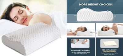 ANUSHKA ENTERPRISE Memory Foam Alphanumeric Sleeping Pillow Pack of 1(White)