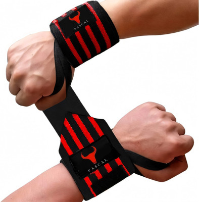 Pascal Wrist Wrap Band , Weightlifting Wristband ,Wrist Supporter for Gym for men,women Supporter(Red, Black)