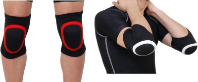 NINQ Knee cap Compression Support for Gym Running Cycling Sports Pain Relief Elbow Support(Red, Green, White)