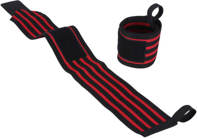 TRUE INDIAN Gym hand band for Men and Women for Weightlifting Powerlifting Fitness Band Wrist Support(Red, Black)