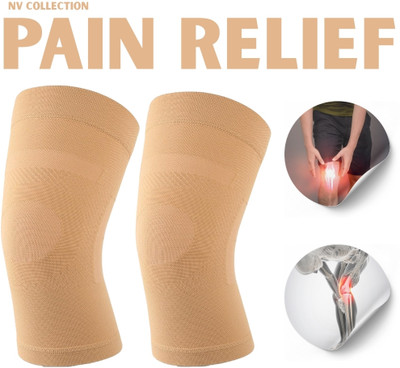 CTC CREATION Brown Elastic Knee Sleeve for Enhanced Comfort Knee Support(Brown)