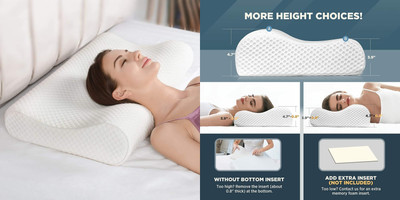 RUSHABH ENTERPRISE Memory Foam Quotes Sleeping Pillow Pack of 1(White)