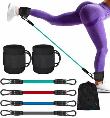 Leosportz Gym Ankle Straps for Cable Machines with 4 attachments Ankle Support
