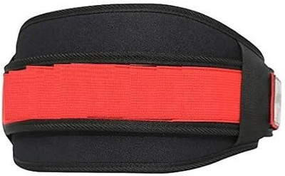 sachi sports Gym Belt for Men Weight Lifting - 5 Inch Wide Back Support Belt for Deadlift, Back / Lumbar Support(Red)