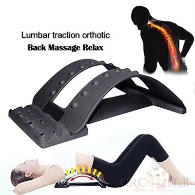 FITRONYX Adjustable Magic Back Pain Relief Lumbar Region Support with Cushion Removable 2 Back / Lumbar Support(Black)