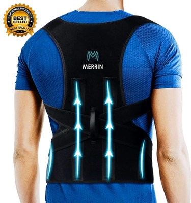 Merrin Premium Belt For Back & Abdominal Pain Back & Abdomen Support Posture Corrector(Black)