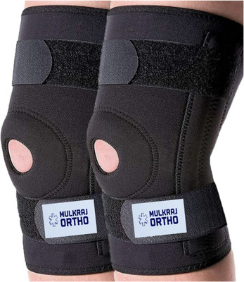 Mulkraj Ortho Adjustable Knee Cap Support Brace Sports Gym Running Arthritis Joint Pain Relief Knee Support(Black)