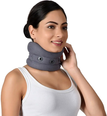 Selva Adjustable Soft Cervical Collar Support for Immobilization & Stabilized Neck Support(Grey)