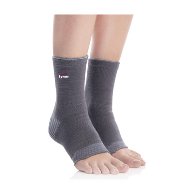 TYNOR Anklet Comfeel, Grey, Medium, 1 Pair Ankle Support(Grey)
