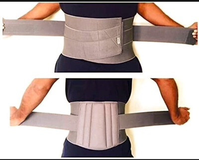 Mulkraj Ortho N-Spinal Brace for Waist & Back Support Belt Lower Back Pain SlipDisc Mild -12 Back / Lumbar Support(Grey)