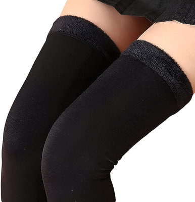 CozyCrazy Winter Knee Cap for Men & Women | Warm Knee Protector Sleeve Knee Support(Black)