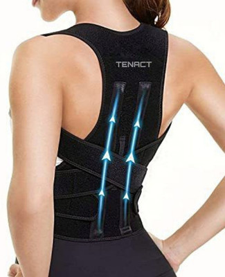 TENACT Posture Corrector Belt for men & women Back Support Pain Relief Back / Lumbar Support(Black)