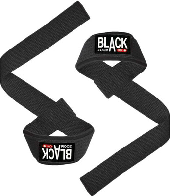 ZOOMON Black Lifting Wrist Straps For Gym Wrist Support(Black)