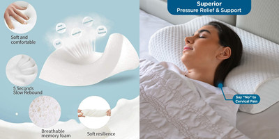 ANUSHKA ENTERPRISE Memory Foam Fruits Sleeping Pillow Pack of 1(White)