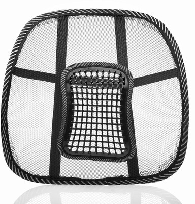 Yashoda Lining Store Acupressure Chair Back Rest Car Seat (Black) Lumbar Support (Pack of 1) Back / Lumbar Support(Black, Grey)