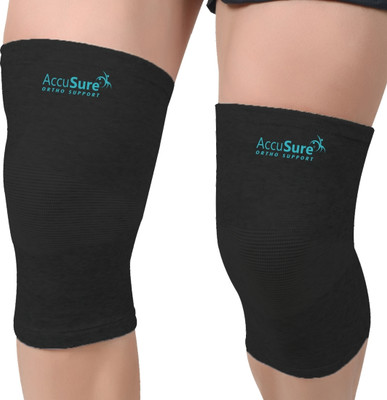 AccuSure Pack Brace, Compression knee support Unisex, Running,Gym, Hiking Knee Support Knee Support(Black)