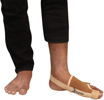 ORTHOPEDIST Hallux Valgus Left Leg Toe Correction Separator With Support For Man & Women Splints(Brown)