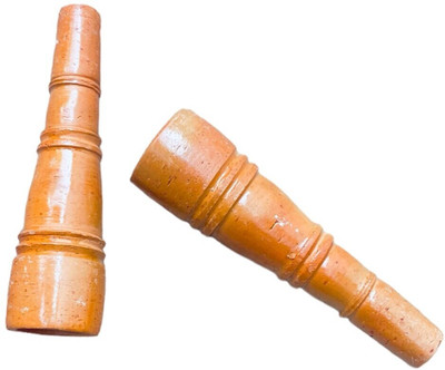 RKD Enterprises Clay Chillum Pack of 2 Brown Terracotta Surahi(0.2 L)