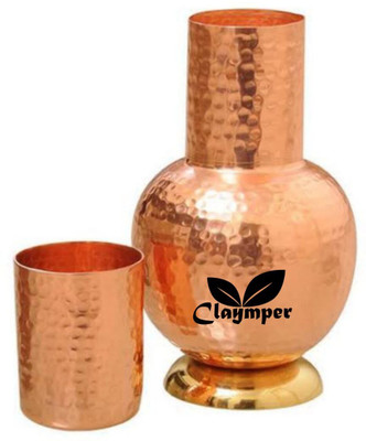 Claymper Luxury Shahi Copper Surahi Pack Of 1 Brown Copper Surahi(0.7 L)