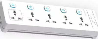 BAHUL PVC SHOCKPROOF EXTENSION 2 METER LONG 5  Socket Extension Boards(White, 2 m)