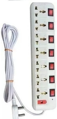 D-DEVOX SB-7+7 SOCKET 7 PLUGH LED FUSE TESTED 3 M LONG WIRE LED LIGHT 7 Socket Extension Boards(White, Red, 3 m) D-DEVOX SB-7+7 SOCKET 7 PLUGH LED FUSE TESTED 3 M LONG WIRE LED LIGHT 7 Socket Extension Boards(White, Red, 3 m)