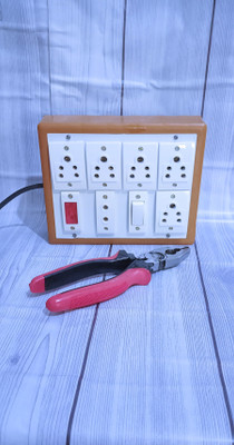 Exboma 5shocket +indecator extesion bord +plair free 5  Socket Extension Boards(Brown, 4 m)