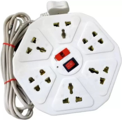 SOYEN SB- 012-8 Socket plus 1 switch inox-011 extension board with 3 mtr long wire 8  Socket Extension Boards(White, Black, 3 m)