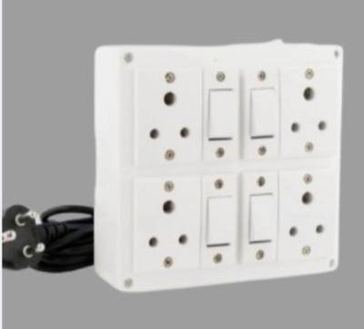 BAHUL SHOCKPROOF PVC EXTENSION WITH ANCHOR SOCKET 4  Socket Extension Boards(White, 4 m)