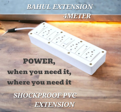 BAHUL Multioutlet board 4+4SOCKET 4METER 4  Socket Extension Boards(White, 4 m)