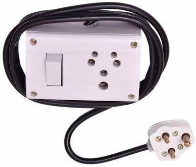cromium It has a heavy duty pvc body switch and socket and 3 core wire 1  Socket Extension Boards(White, 3 m)