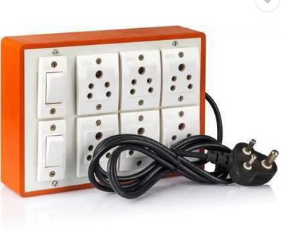 Cordnet Premium Extension Board With 6 Anchor Socket with 2 Anchor Switch 6  Socket Extension Boards(Brown, 2 m)