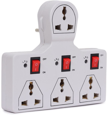 AMOR BENISON multiplug 4  Socket Extension Boards(White, 0.5 m)