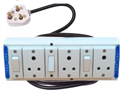 Cordnet 3 Socket Extension Board 3  Socket Extension Boards(White, 5 m)
