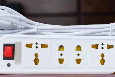 CNT Heavy Duty 3 Socket Extension Board with Master Switch & Indicator,Multi Plug 4  Socket Extension Boards(White, 3 m)