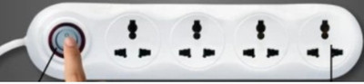 BAHUL 2 meter long wire extension with small plug 4  Socket Extension Boards(White, 2 m)