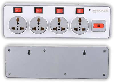 MYZK EXT_BORAD 4  Socket Extension Boards(White, 1.5 m)