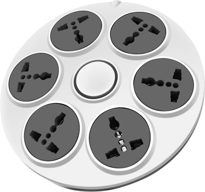Wipro UFO 6 Plus 1 Flex Box 6  Socket Extension Boards(White, 2 m)
