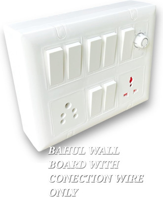 BAHUL WALL BOARD WITH CONECTION WIRE ONLY WITH STRONG BOX 2  Socket Extension Boards(White, 0 m)