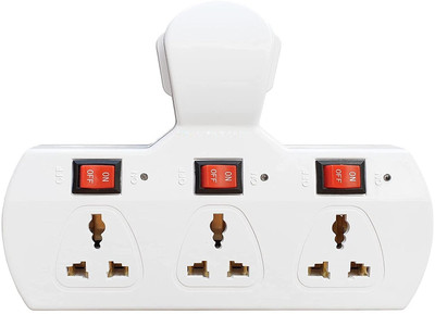 MOBIBASICS Multiplug Extension Boards 3  Socket Extension Boards(White, 0 m)