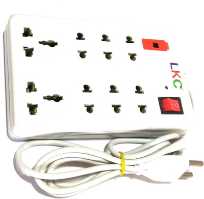 GLUCKLICH Nawani Plug Point Light 8  Socket Extension Boards(White, 55 m)