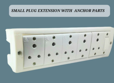 BAHUL SMALL PLUG EXTENSION WITH ANCHOR PARTS. 5  Socket Extension Boards(White, 4 m)