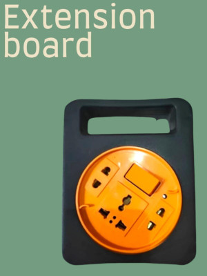 SRD H-D7 1 Switch 2 Pin Socket Copper and Switch With Led light 2.5mtr wireD 3  Socket Extension Boards(Multicolor, 3 m)