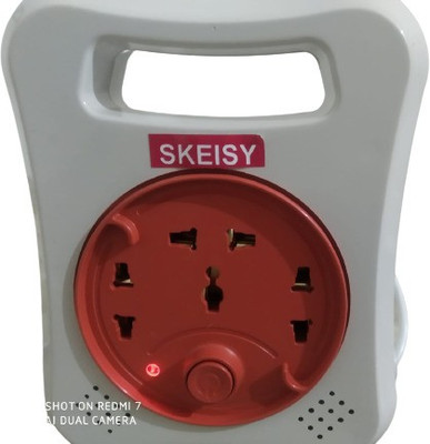 Skeisy new+3+1-extension cord and long wire 5mtr and 4 power socket spark proof 3 Socket Extension Boards(White, Red, 5 m) Skeisy new+3+1-extension cord and long wire 5mtr and 4 power socket spark proof 3 Socket Extension Boards(White, Red, 5 m)
