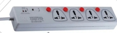 BAHUL Pvc shockproof extension 2 meter long 4  Socket Extension Boards(White, 2 m)