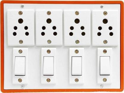 cromium 4+4brown extesion board 4  Socket Extension Boards(Brown, 3.5 m)