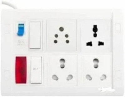 BAHUL Modular extenstion board 4meter big plug 4  Socket Extension Boards(White, 4 m)