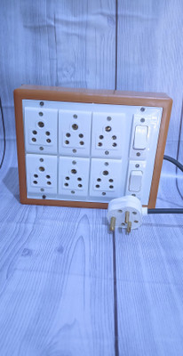 cromium extesion bord 6shocket 3pin plage 6  Socket Extension Boards(Brown, 8 m)