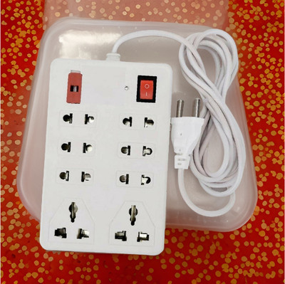 DM OVERSEASE Power Plate 8 Extension Board with 8 Universal Sockets, DS 8  Socket Extension Boards(White, 2.5 m)